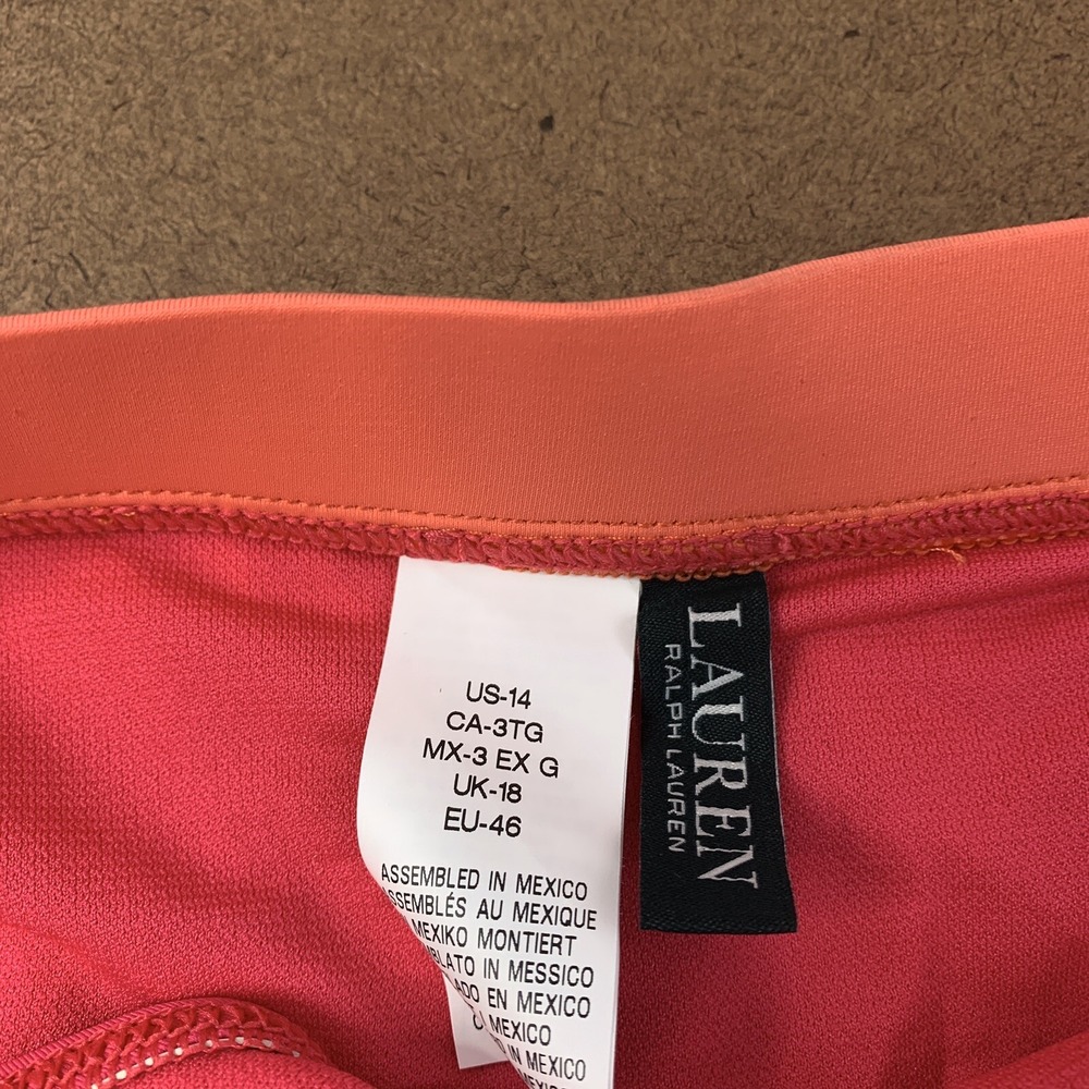 Lauren Ralph Lauren Size 14 Pink Beach Club Banded Waist Bikini Bottoms NWT - Picture 4 of 7
